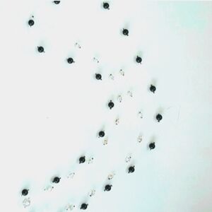 Floating 2 Necklaces Black Onyx Crystals Vintage Minimalist Recycled Hand Made